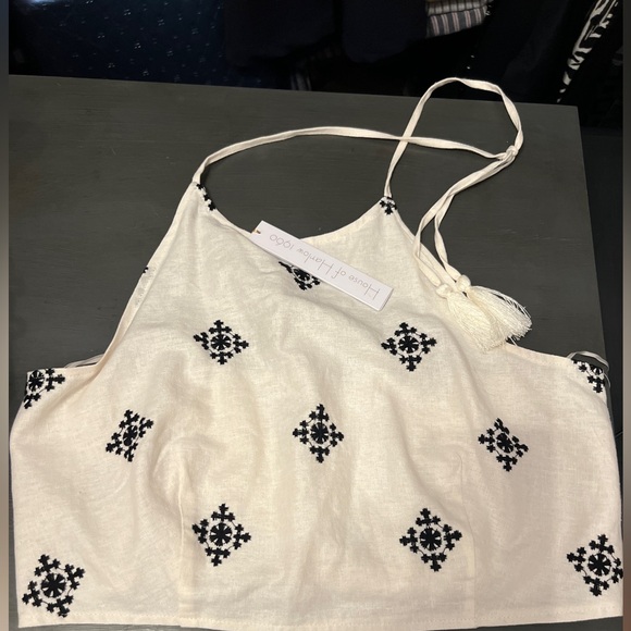 House of Harlow 1960 Cream and Black Patterned Pants - Picture 5 of 12